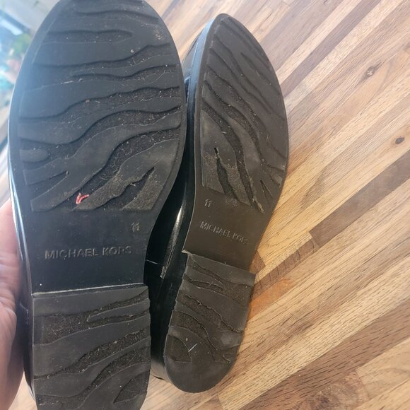 Michael Kors FULTON HARNESS Black Rain Bootie Ankle Boots - Picture 12 of 12